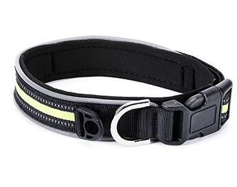 Reflective Grid Pattern Neoprene Pet Collars - Stylish Safety Accessories For Dogs And Cats