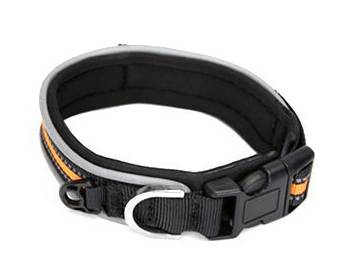 Reflective Grid Pattern Neoprene Pet Collars - Stylish Safety Accessories For Dogs And Cats
