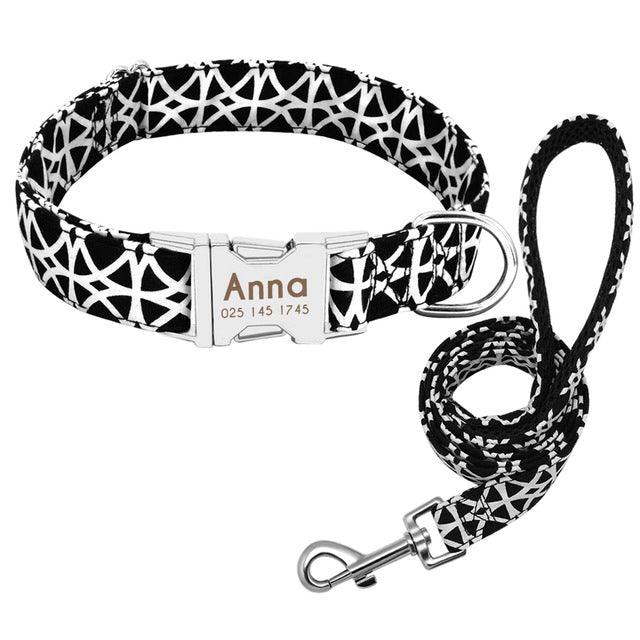 Personalized Pet Dog Collar With Engraved Name And Contact Details - Ideal For Large Dogs