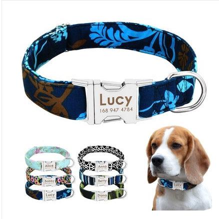 Personalized Pet Dog Collar With Engraved Name And Contact Details - Ideal For Large Dogs