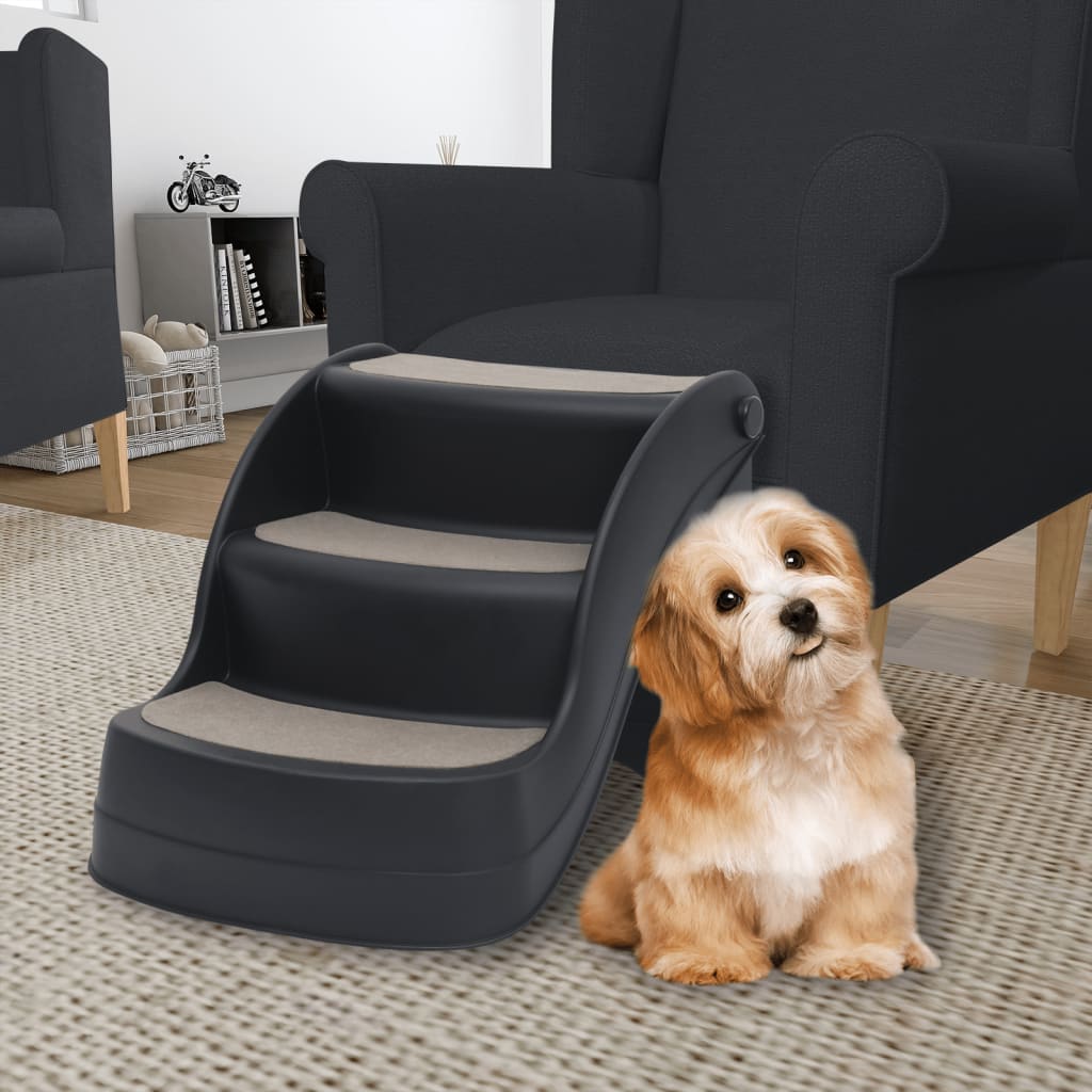 vidaXL Dog Stairs Foldable Dog Ramp Pet Stairs for High Bed Couch Car Sofa