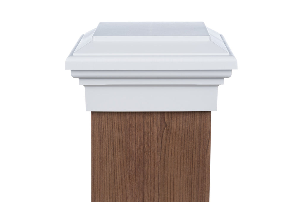 8x8 Post Cap │ White Flat Top