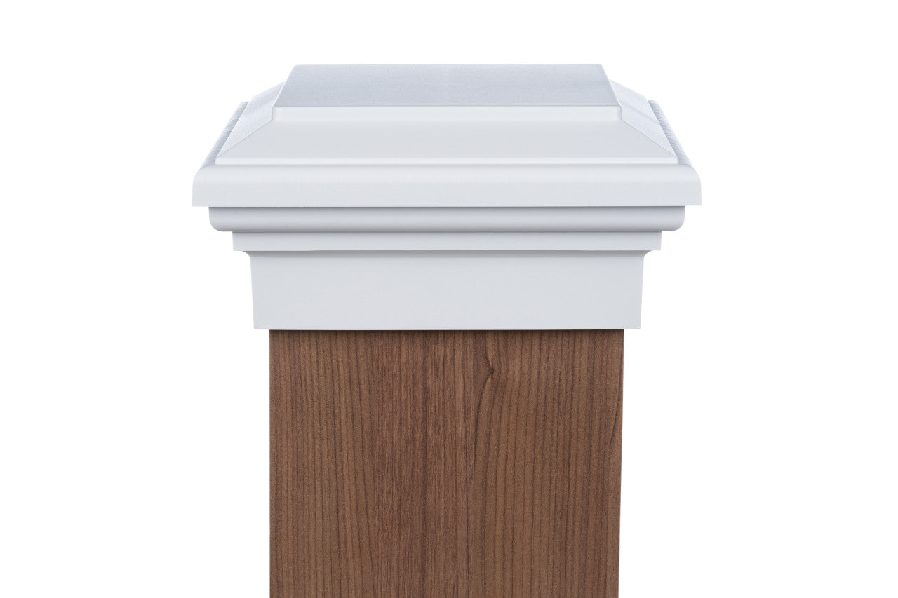 8x8 Post Cap │ White Flat Top