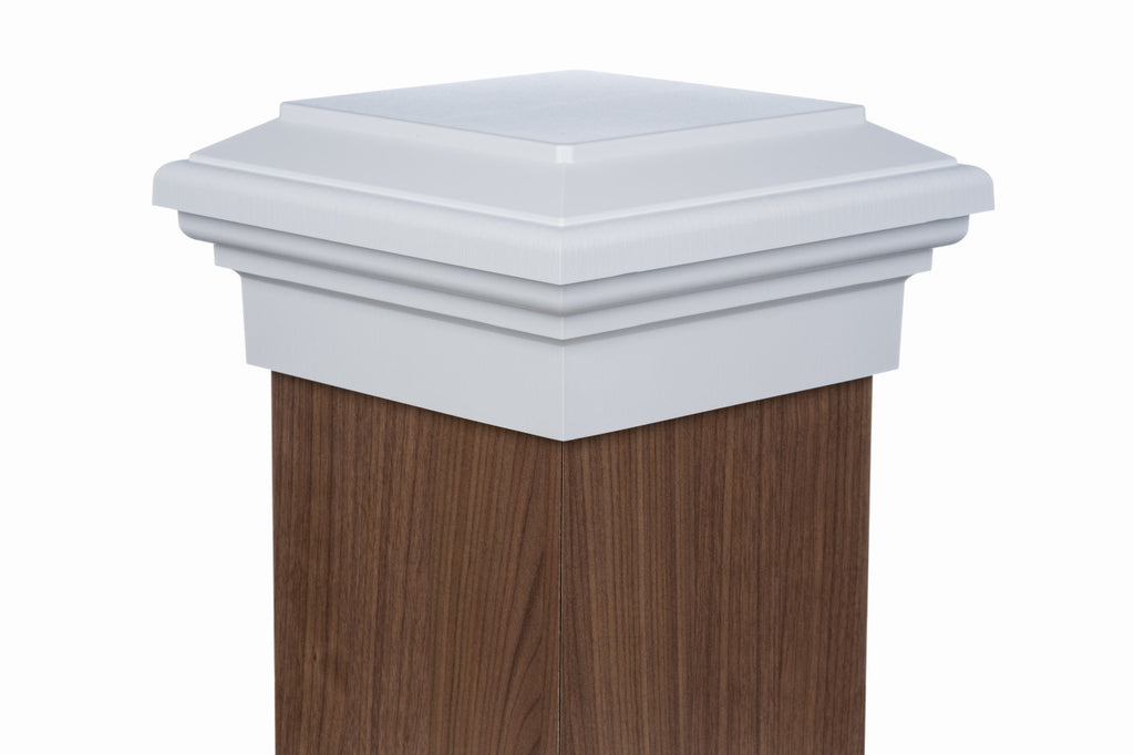 8x8 Post Cap │ White Flat Top
