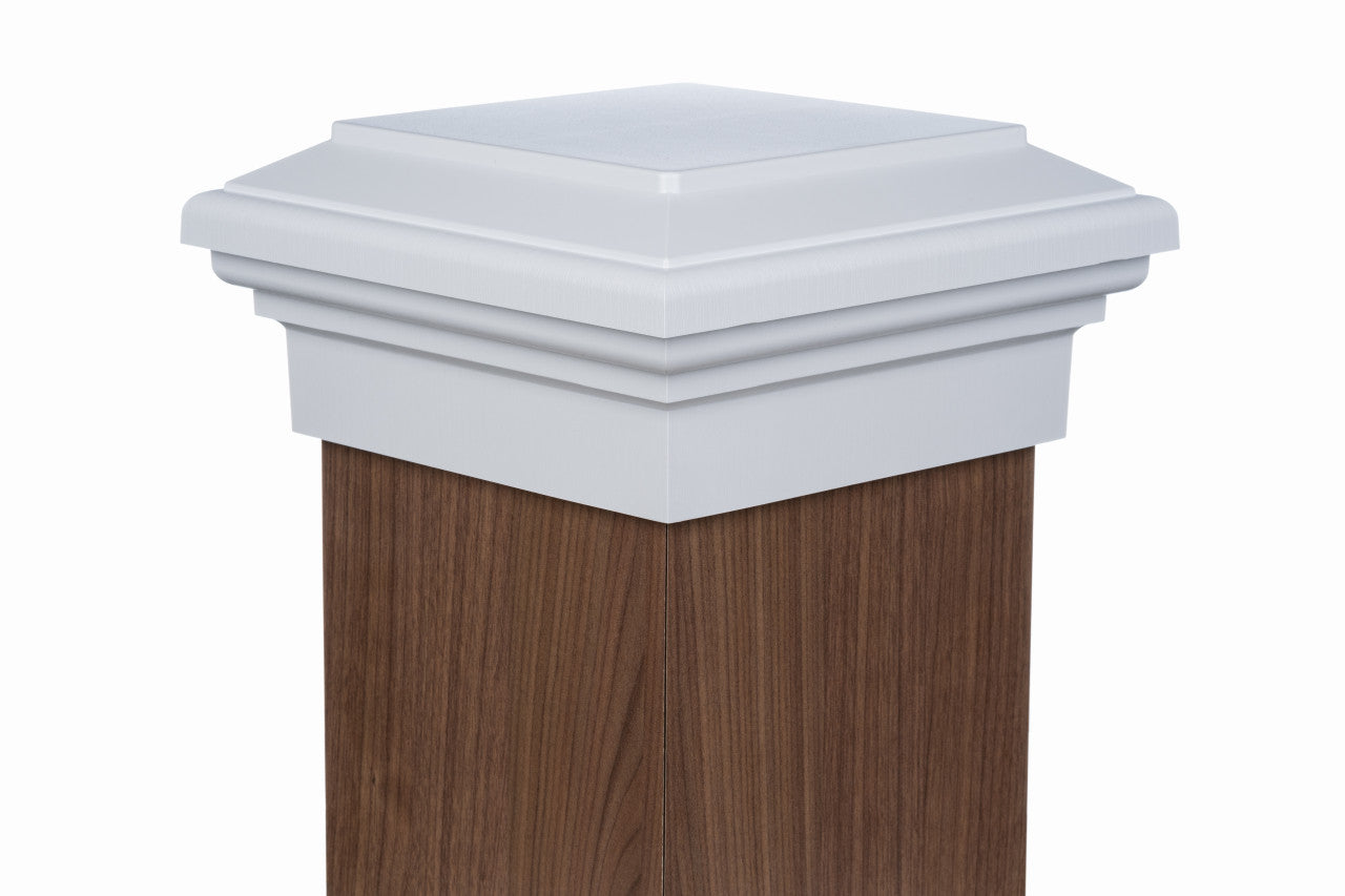 8x8 Post Cap │ White Flat Top