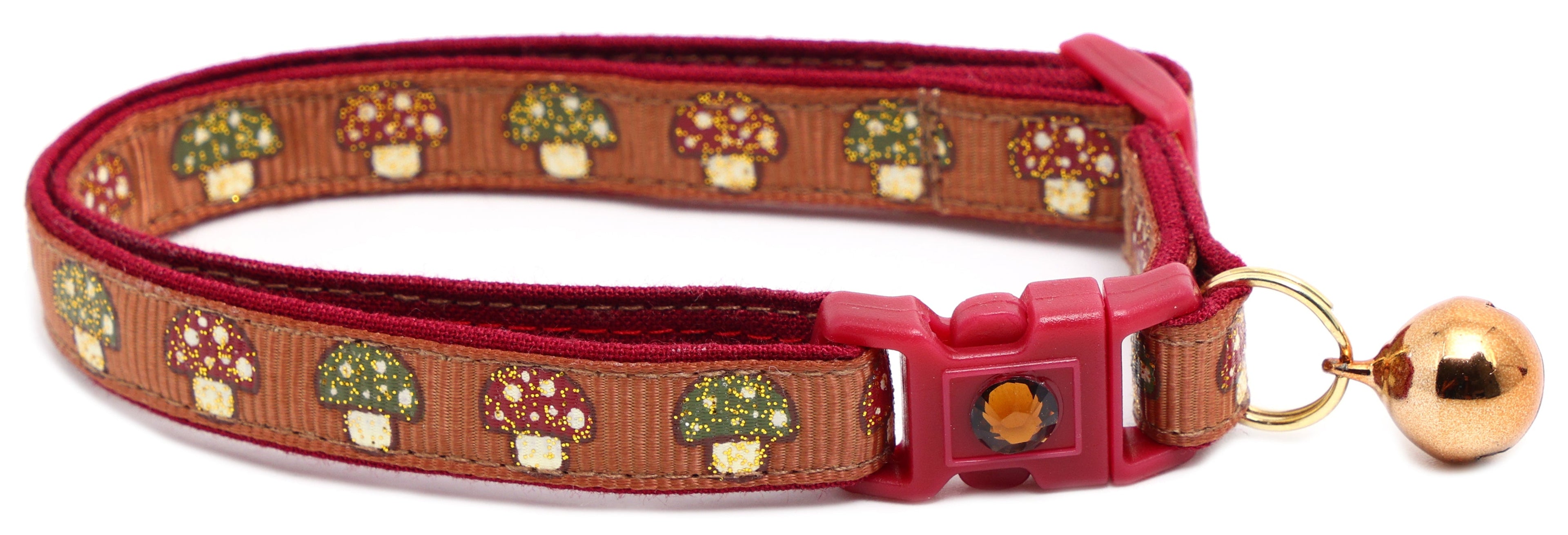 Woodland Mushrooms Breakaway Cat Collar