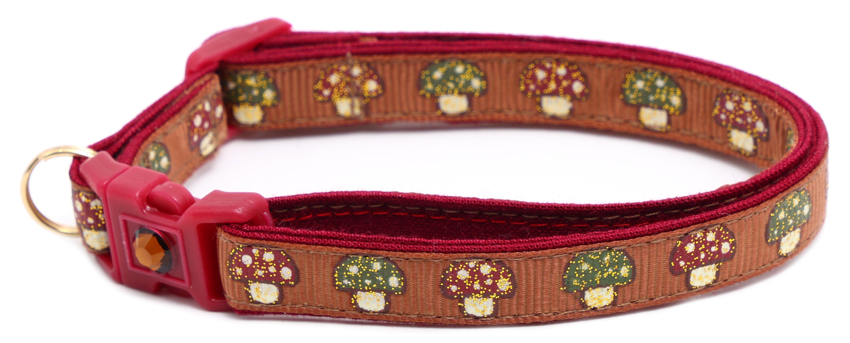 Woodland Mushrooms Breakaway Cat Collar