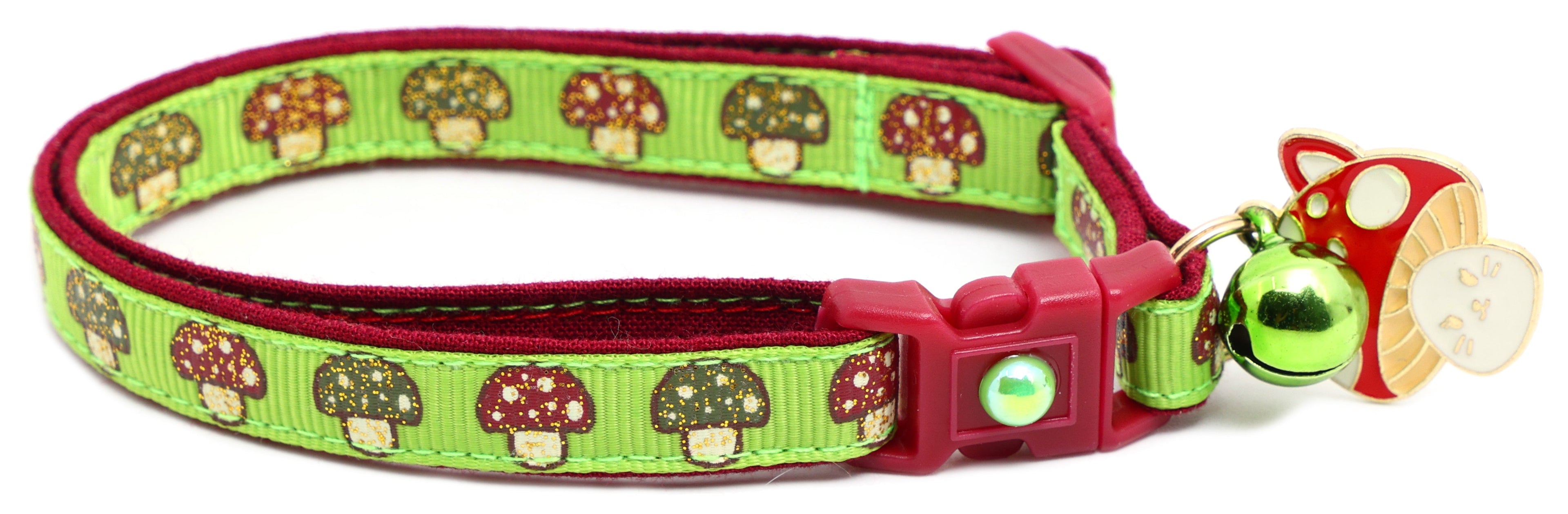Woodland Mushrooms Breakaway Cat Collar