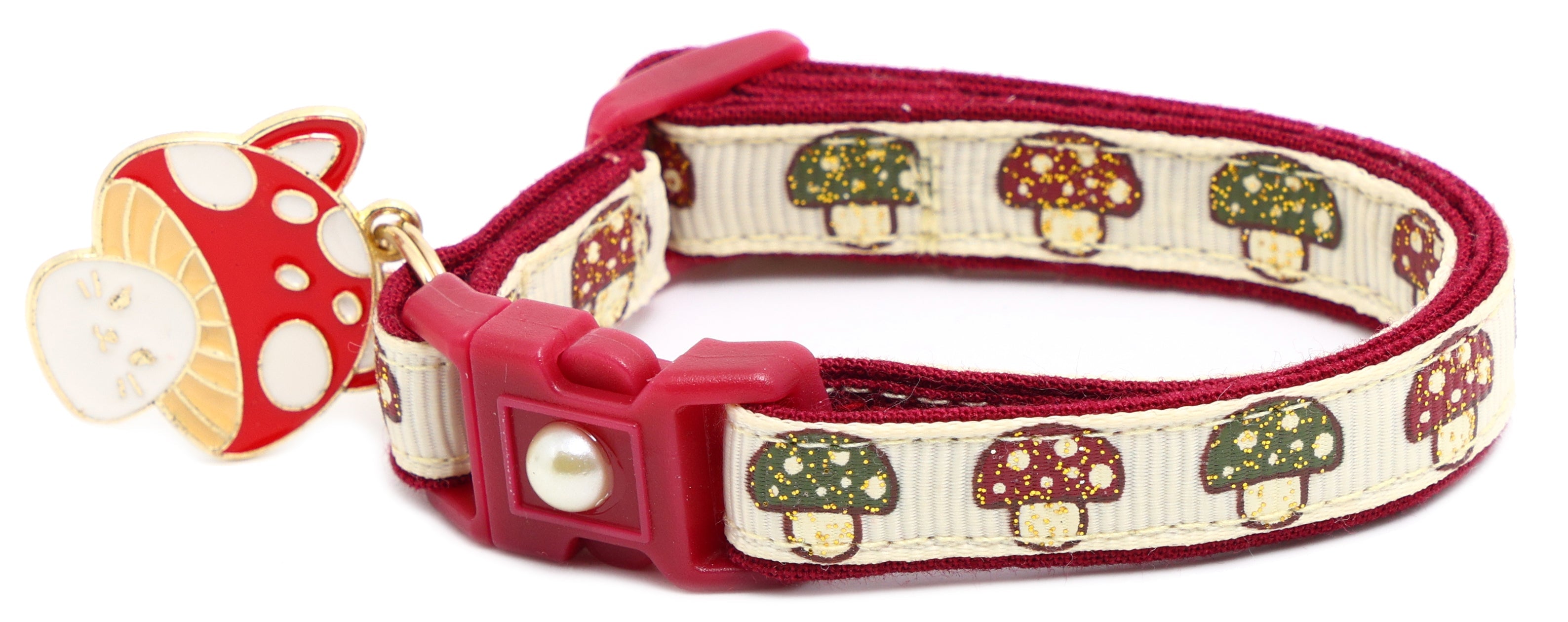 Woodland Mushrooms Breakaway Cat Collar