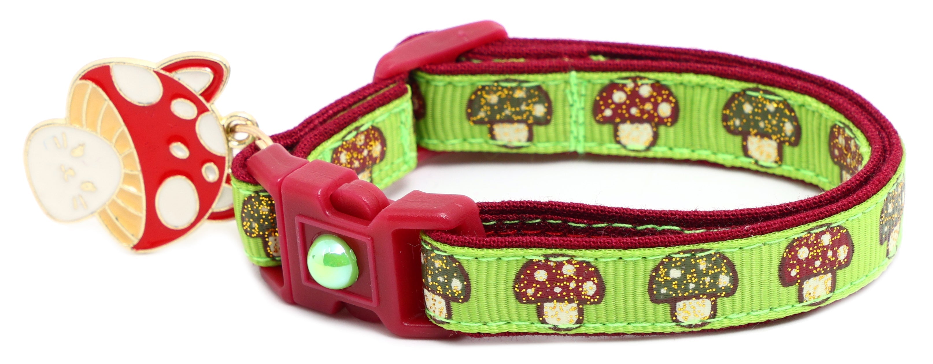 Woodland Mushrooms Breakaway Cat Collar