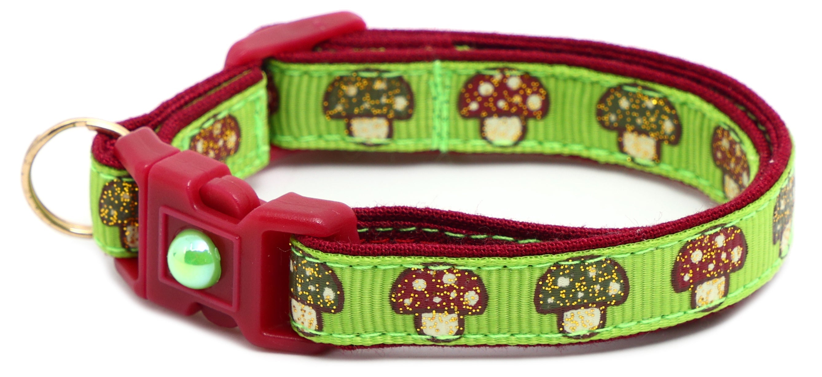 Woodland Mushrooms Breakaway Cat Collar