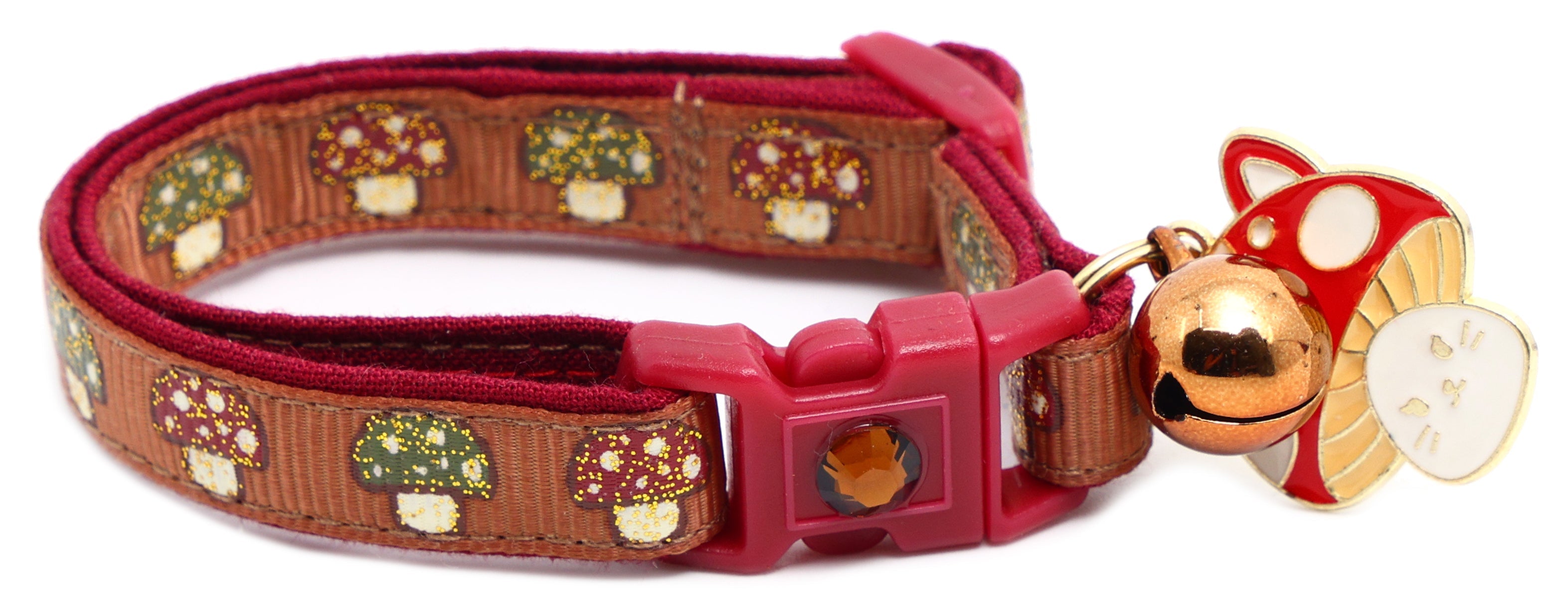 Woodland Mushrooms Breakaway Cat Collar