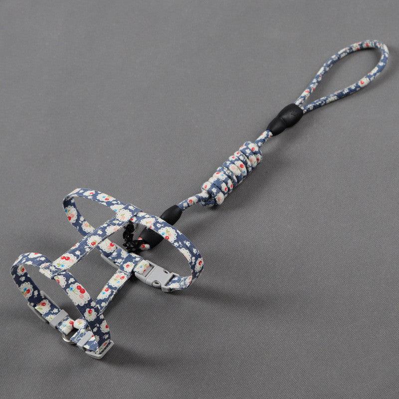 Anti-Tug Floral Cat Leash-3