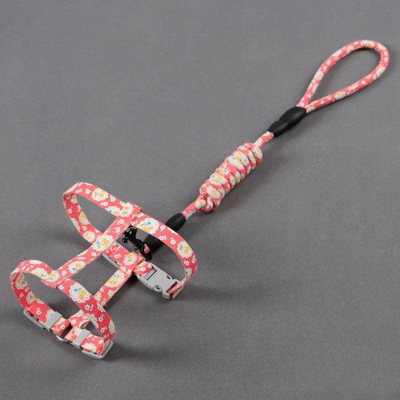 Anti-Tug Floral Cat Leash-2