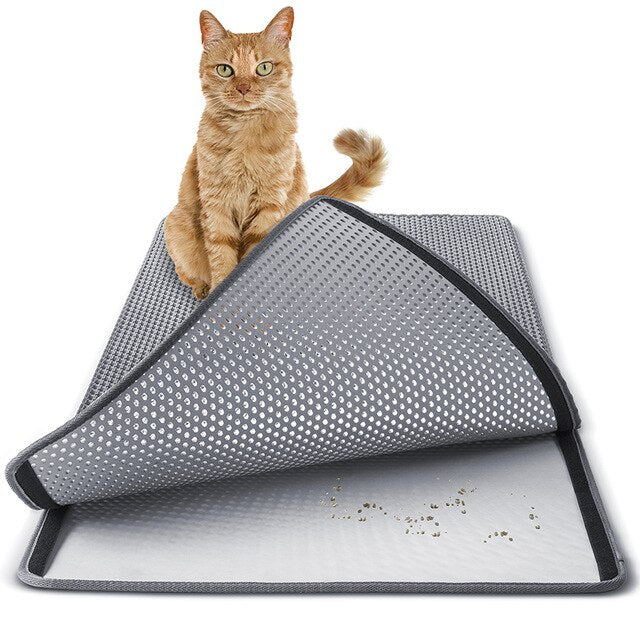 Cat Litter Mat Waterproof Double-Layer Pet EVA Foam Trapper Non-Toxic Pad Pet Cleaning Accessories