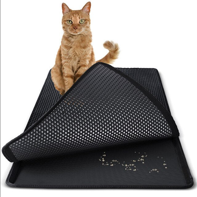 Cat Litter Mat Waterproof Double-Layer Pet EVA Foam Trapper Non-Toxic Pad Pet Cleaning Accessories