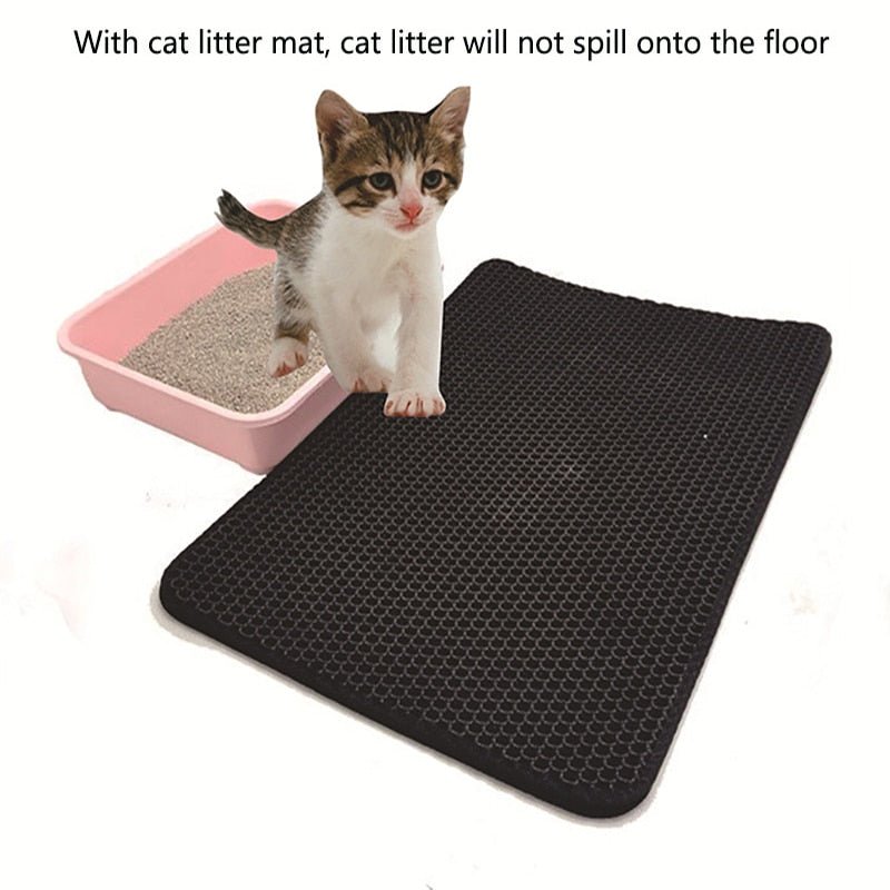 Cat Litter Mat Waterproof Double-Layer Pet EVA Foam Trapper Non-Toxic Pad Pet Cleaning Accessories