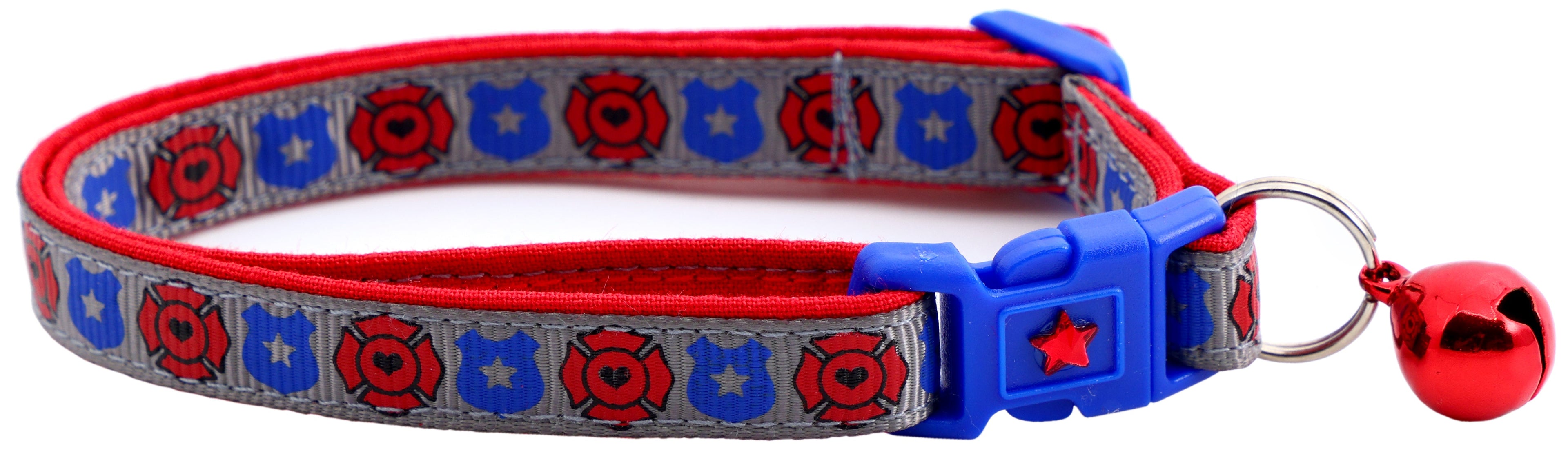 Fire and Police Badges Cat Collar