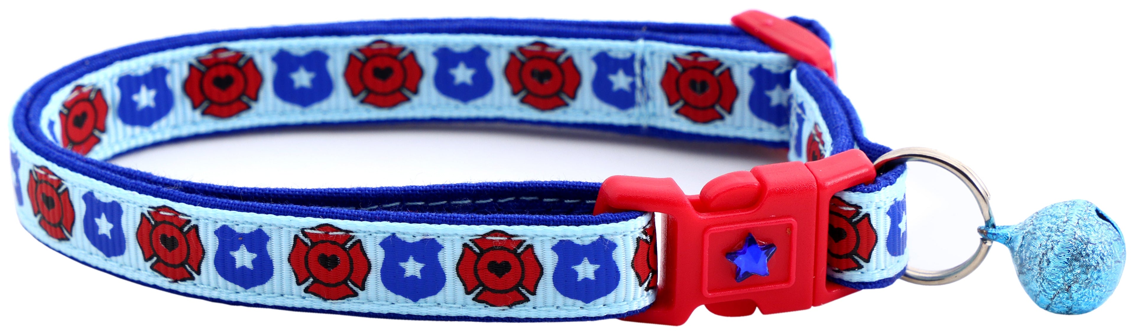 Fire and Police Badges Cat Collar