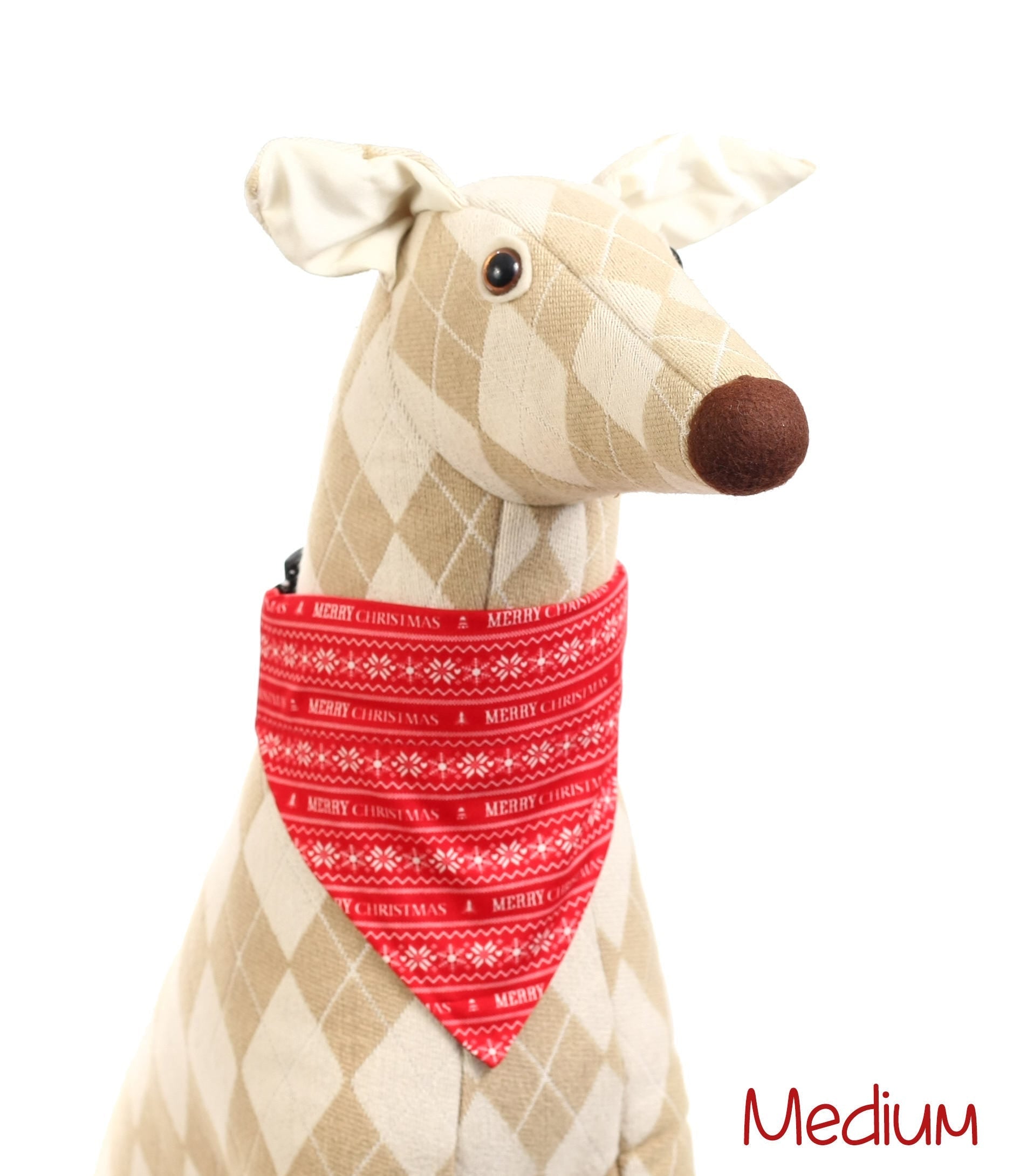 Red and White Merry Christmas Pet Scarf