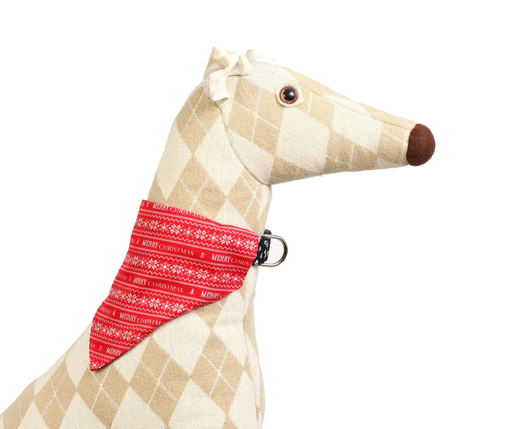 Red and White Merry Christmas Pet Scarf