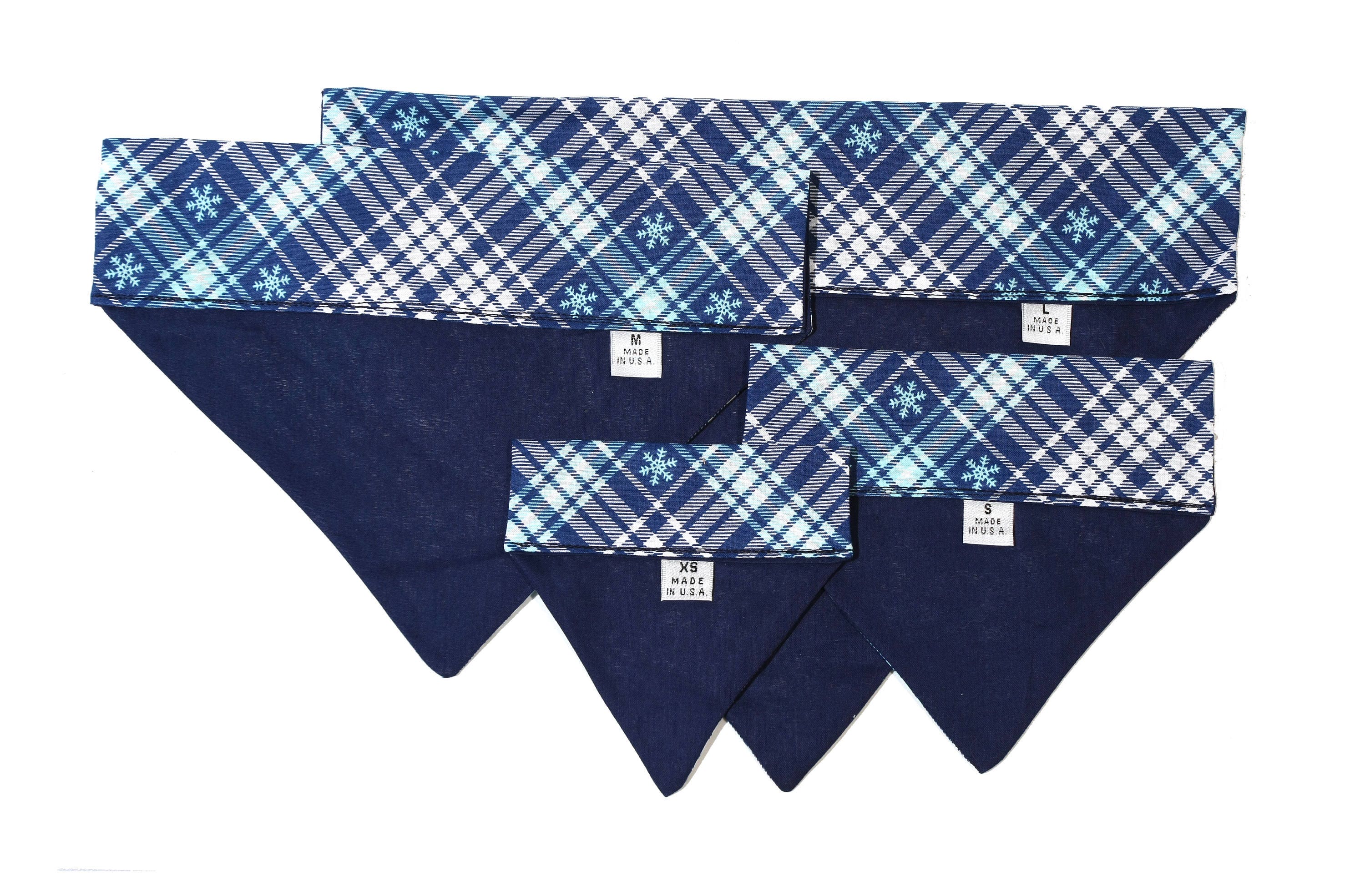 Winter Snowflake Plaid Pet Scarf