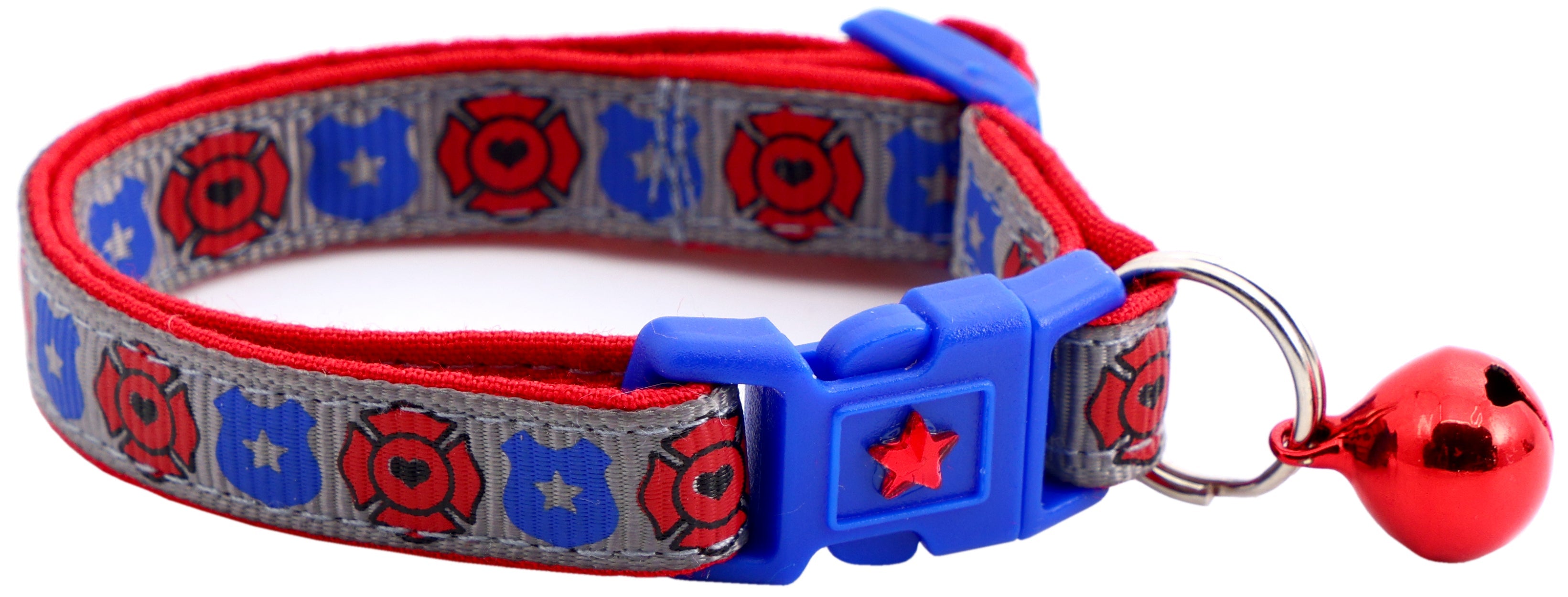 Fire and Police Badges Cat Collar