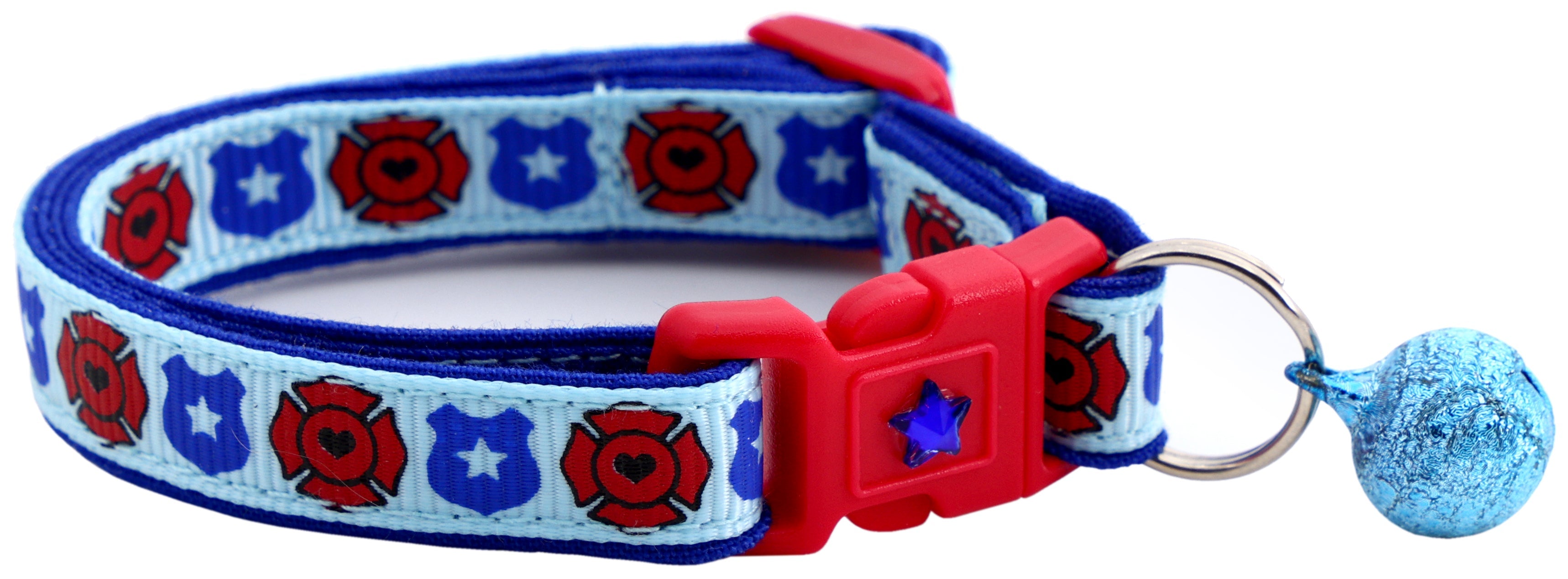 Fire and Police Badges Cat Collar