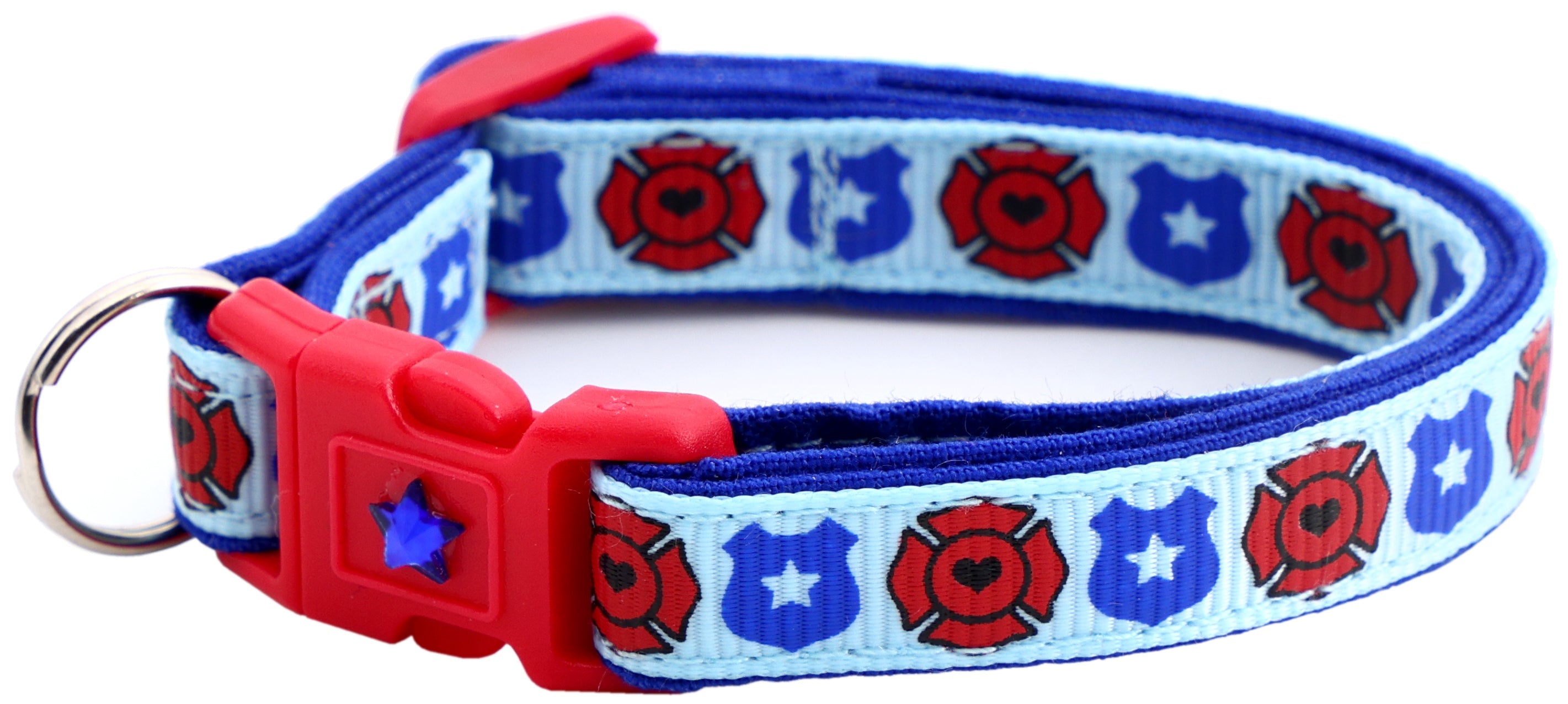 Fire and Police Badges Cat Collar