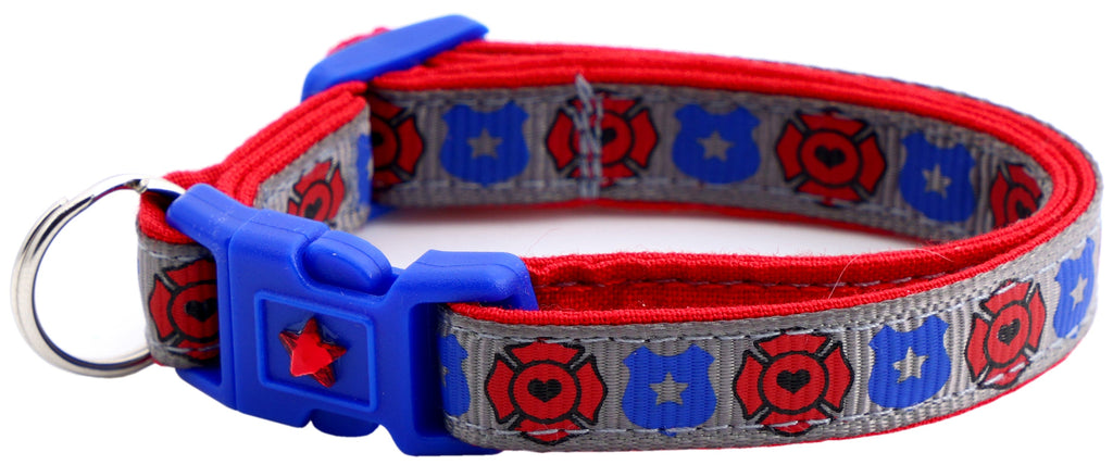 Fire and Police Badges Cat Collar
