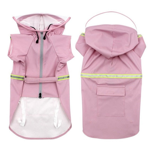Pet Dog Raincoats Reflective Small Large Dogs Rain Coat Waterproof Jacket Fashion Outdoor Breathable Puppy Clothes 2XL-5XL